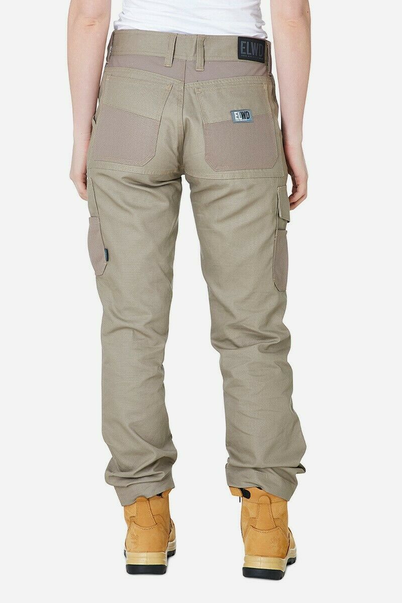 Womens Elwood Utility Work Pants Stretch Canvas Phone Pocket Tradie Tough EWD501- Bannav S Bannav LLC 