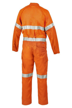 Mens Hard Yakka Protect Hi-Vis Safety Orange Tecgen Coverall Lightweight Y00100- Bannav S Bannav LLC 