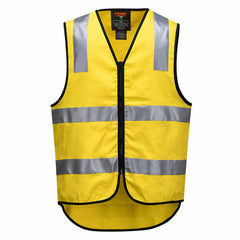 Portwest Mens Hi-Vis 100% Cotton Day Or Night Vest Reflective Lightweight MW338- Bannav S Bannav LLC 