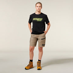 Hard Yakka 4 Pack Womens 3056 Raptor Active Fit Mid Lenght Work Short Y08228- Bannav S Bannav LLC 