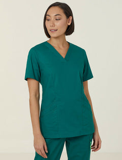 NNT Uniform Womens Next Gen Antibacterial Florence Scrub Top V Neck Nurse CATULM- Bannav S Bannav LLC 