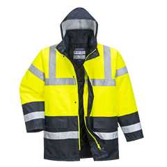 Portwest Hi-Vis Two Tone Traffic Jacket Waterproof Reflective Tape Work S466- Bannav S Bannav LLC 