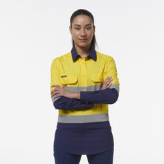 KingGee Women Workcool Vented Closed Front Reflective Shirt K44230- Bannav S Bannav LLC 
