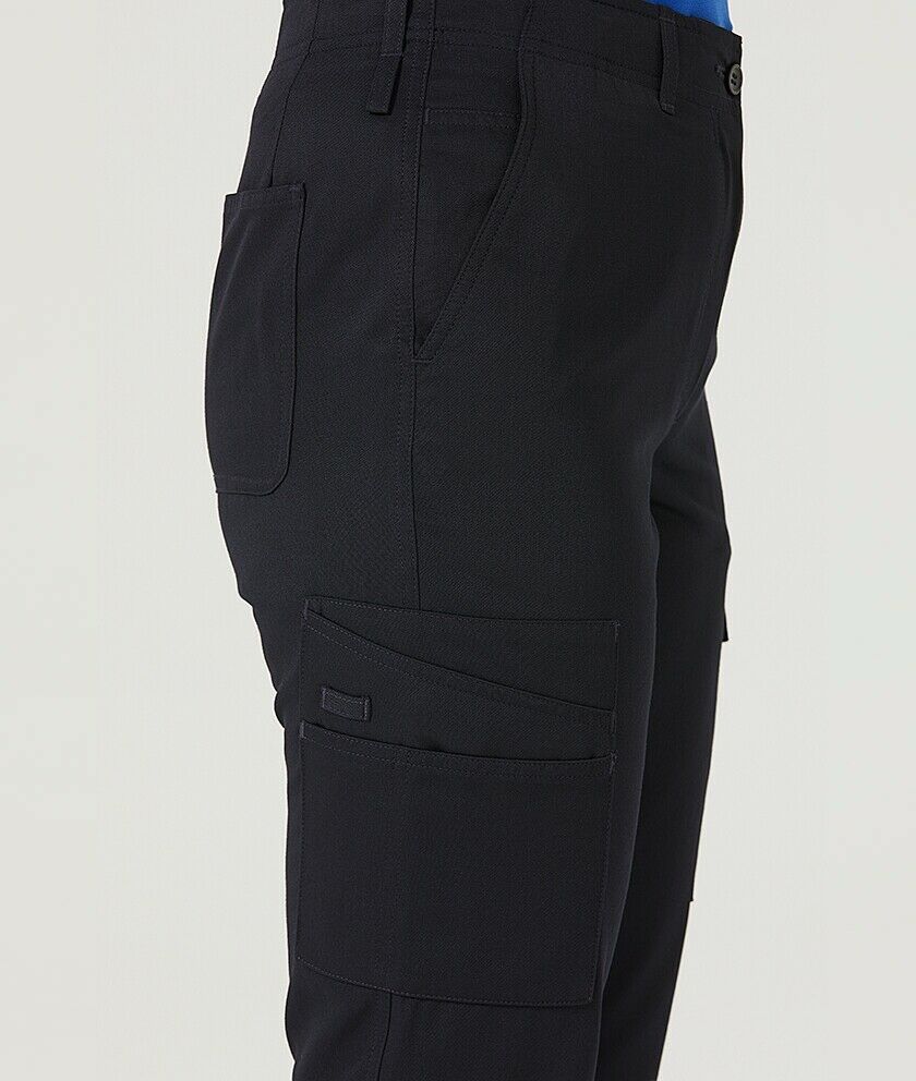 Womens NNT P/V Gaberdine Flex Waist Cargo Navy Slim Leg Work Pants CAT3T7- Bannav S Bannav LLC 