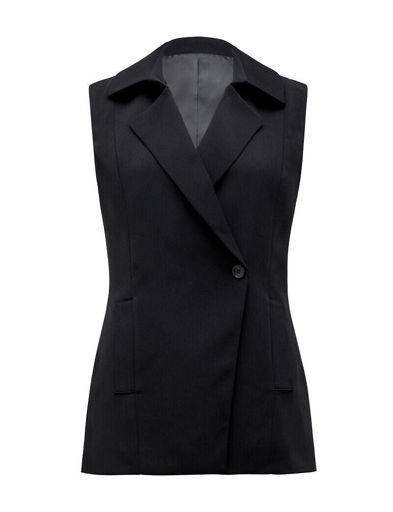 NNT Womens Longline Vest Modern Fit Fully Lined Crepe Stretch Comfort CAT747- Bannav S Bannav LLC 