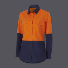 KingGee Womens WORKCOOL Vented Spliced Lightweight Pocket Cool Shirt L/S K44226- Bannav S Bannav LLC 