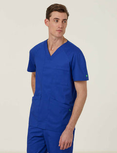 NNT Uniform Mens Next Gen Anti Bacterial Carl Scrub Top V-neck Nurse Work CATRFV- Bannav S Bannav LLC 