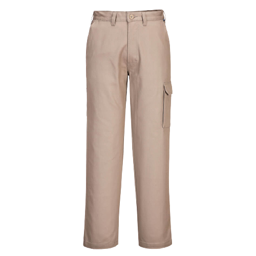 Portwest Cargo Pants Pre Shrunk Cotton Button Belt Adjustable Pant MP700- Bannav S Bannav LLC 
