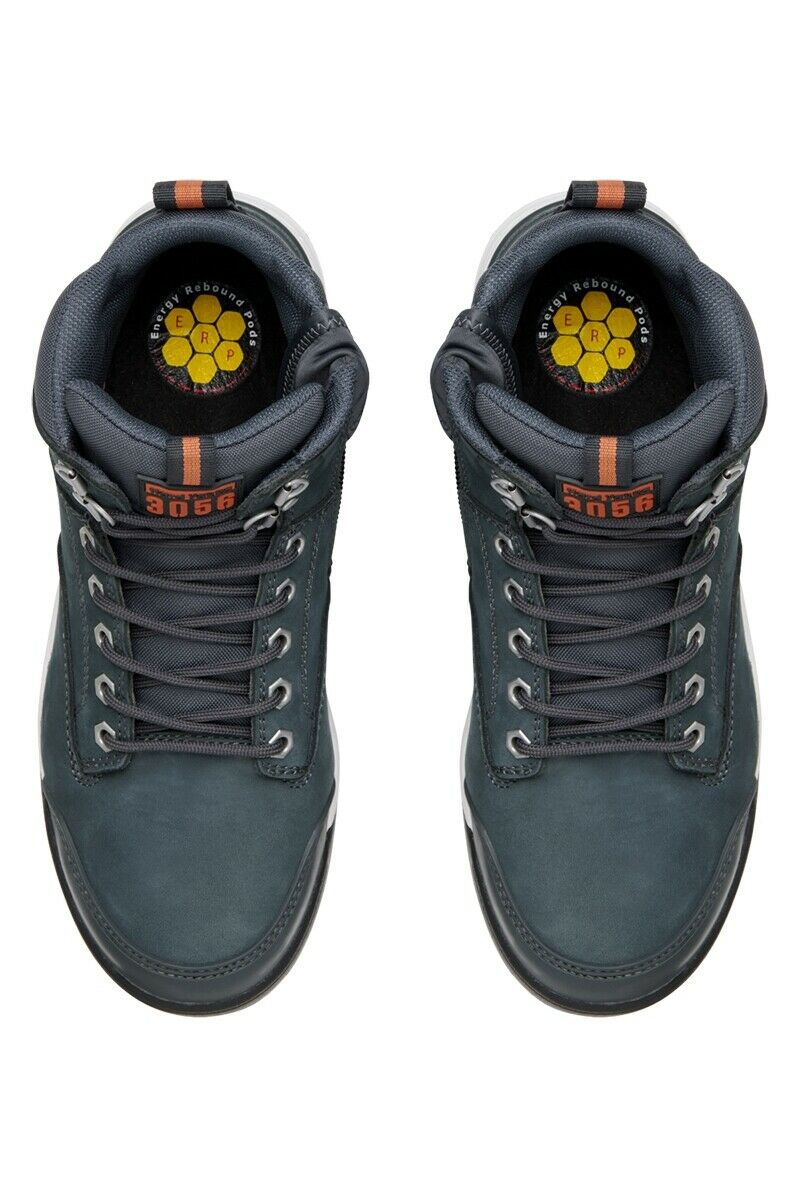 Hard Yakka Lace Zip Safety Boots 3056 Navy Steel Cap Memory Foam Y60204- Bannav S Bannav LLC 
