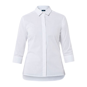 NNT Womens Stretch Cotton Blend 3/4 SLV Tunic Shirt White Classic Fit CATU2P- Bannav S Bannav LLC 