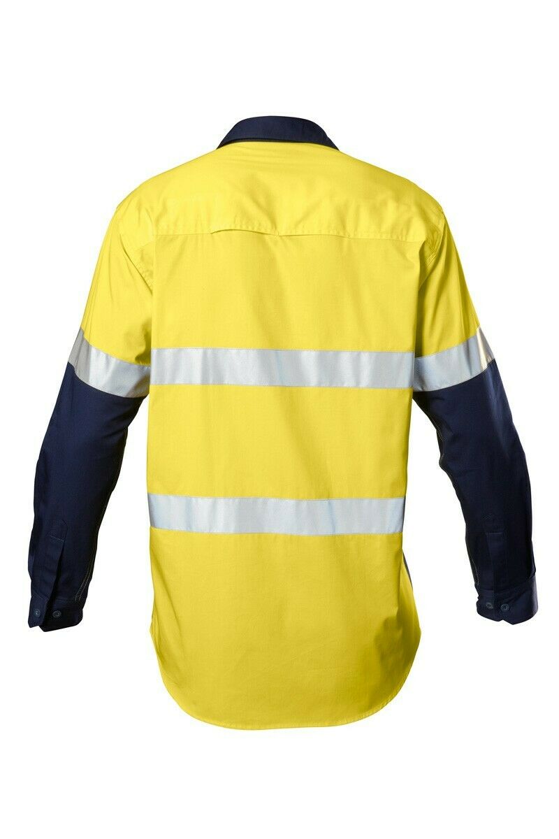 Hard Yakka Koolgear Hi-Vis Safety Summer Cool Long Sleeve Work Shirt Y07978- Bannav S Bannav LLC 