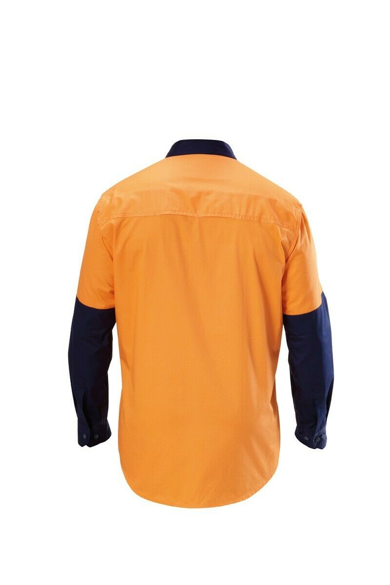 Hard Yakka Koolgear Hi-Vis Long Sleeve Work Shirt Vented Lightweight Y07558- Bannav S Bannav LLC 