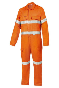 Mens Hard Yakka Protect Hi-Vis Safety Orange Tecgen Coverall Lightweight Y00100- Bannav S Bannav LLC 