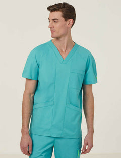 NNT Uniform Mens Next Gen Anti Bacterial Carl Scrub Top V-neck Nurse Work CATRFV- Bannav S Bannav LLC 