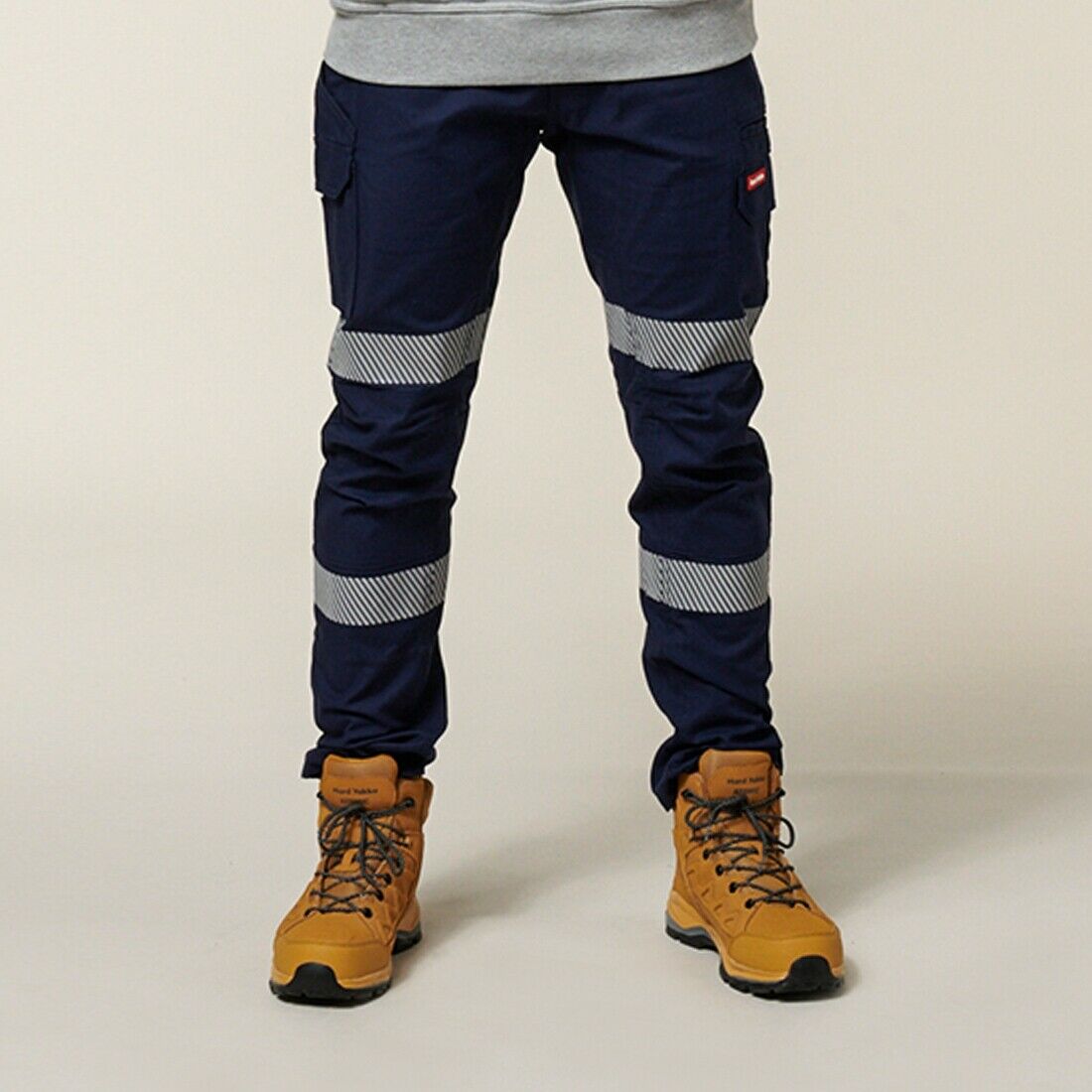 Hard Yakka Canvas Cargo Pant Tough Double Layer Knees Reflective Stretch Y02855- Bannav S Bannav LLC 