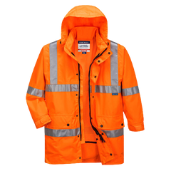 Portwest Argyle Full Hi-Vis Rain Jacket with Tape 2 Tone Work Safety MF306- Bannav S Bannav LLC 