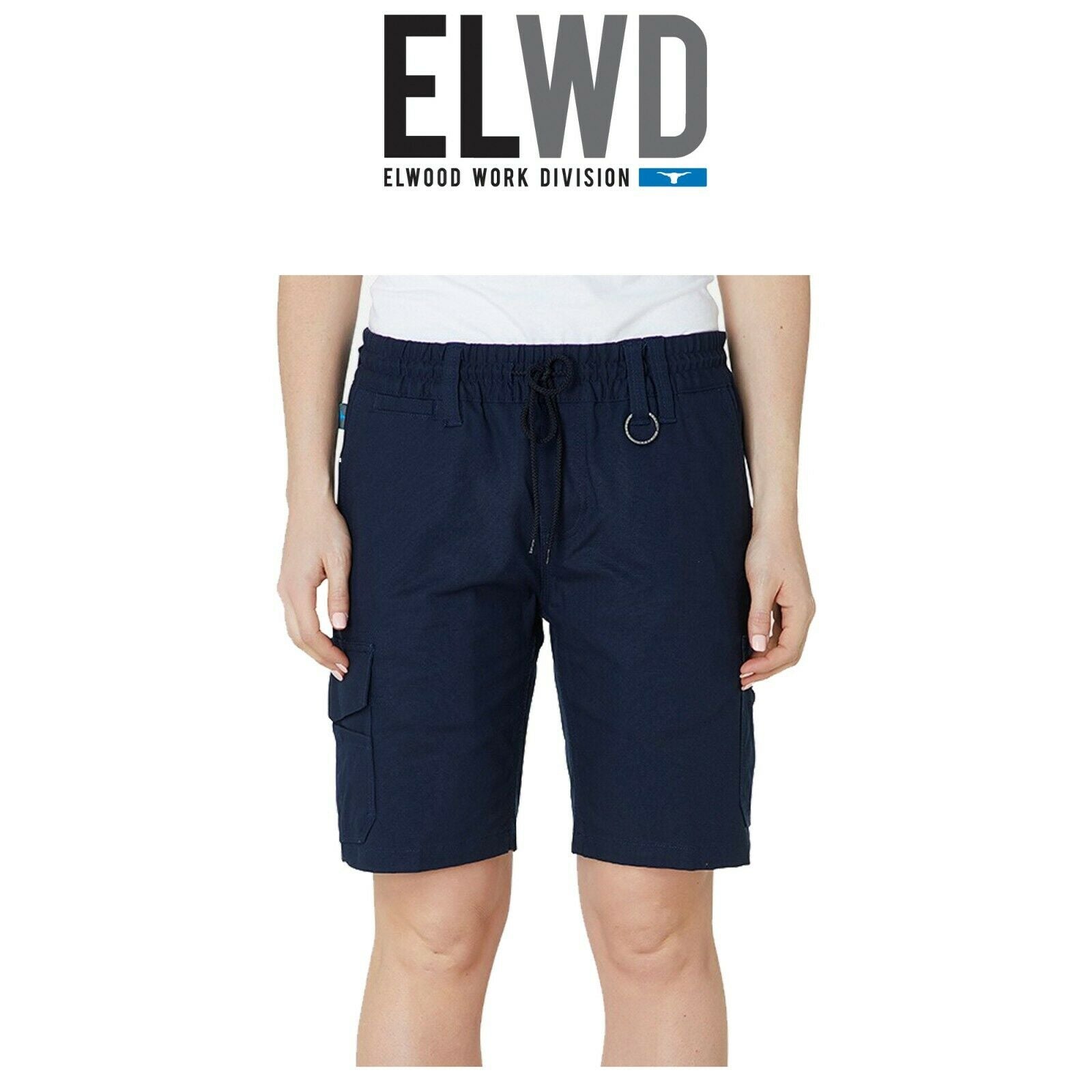 Womens Elwood Elastic Utility Shorts Cargo Phone Pocket Work Tough Comfy EWD602- Bannav S Bannav LLC 