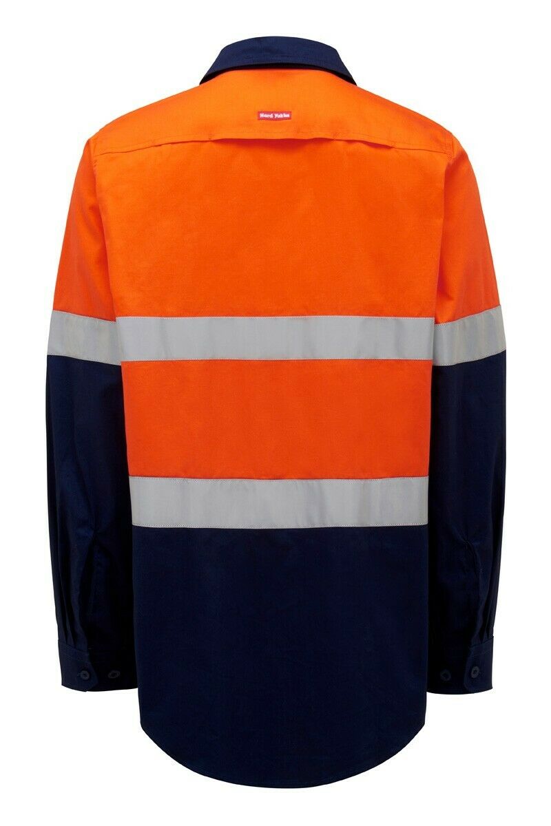 Womens Hard Yakka Hi-Vis Shirt Light Weight Vent Taped Modern Fit Y08805- Bannav S Bannav LLC 