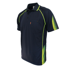 DNC Workwear Mens Hi-Vis GALAXY Sublimated Polo Work Shirt Short Sleeve 5218- Bannav S Bannav LLC 