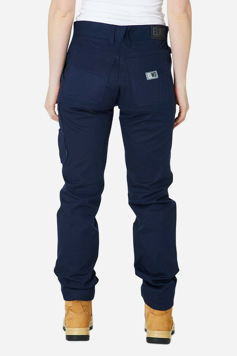 Womens Elwood Basic Work Pants Stretch Canvas Phone Pocket Tough Strong EWD502- Bannav S Bannav LLC 