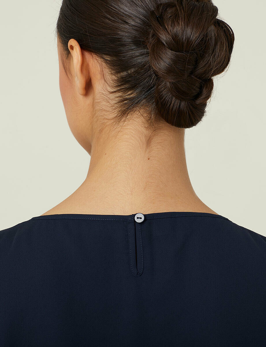 NNT Womens Georgie  Cape Short Sleeve Blouse Classic Fit Comfortable CATUKD- Bannav S Bannav LLC 