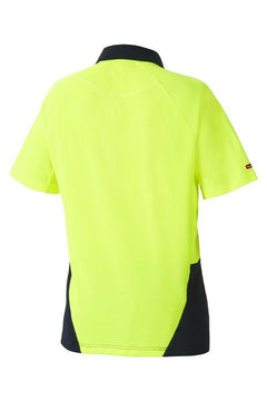 Mens Hard Yakka Koolgear Hi-Vis 2 Toned Short Sleeve Work Polo Shirt Y11396- Bannav S Bannav LLC 