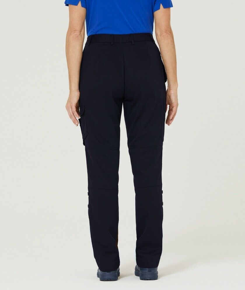 Womens NNT UNIFORMS P/V Gaberdine Flex Waist Cargo Navy Work Pants CAT3TY- Bannav S Bannav LLC 