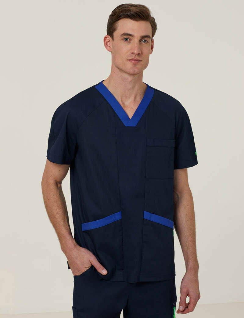 NNT Uniform Men Next Gen Antibacterial Koller Scrub Top Breathable Cotton CATRFU- Bannav S Bannav LLC 