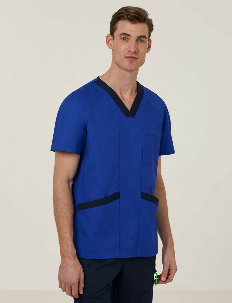 NNT Uniform Men Next Gen Antibacterial Koller Scrub Top Breathable Cotton CATRFU- Bannav S Bannav LLC 