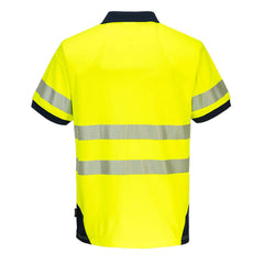 Portwest Mens PW3 Hi-Vis Polo Short Sleeve Cool Dry Comfy Taped Work Shirt T182- Bannav S Bannav LLC 