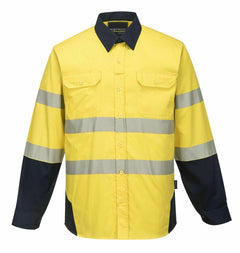 Portwest Mens PW3 Shirt Hi-Vis Tex Pro Reflective Lightweight Work Cotton PW372- Bannav S Bannav LLC 