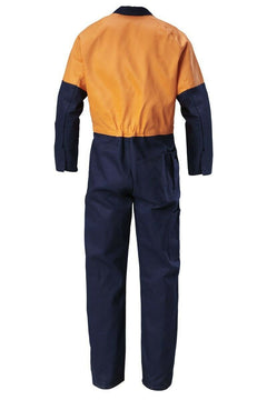 Hard Yakka Hi-Vis 2 Tone Work Phone Cotton Drill Coverall Overalls Y00270- Bannav S Bannav LLC 