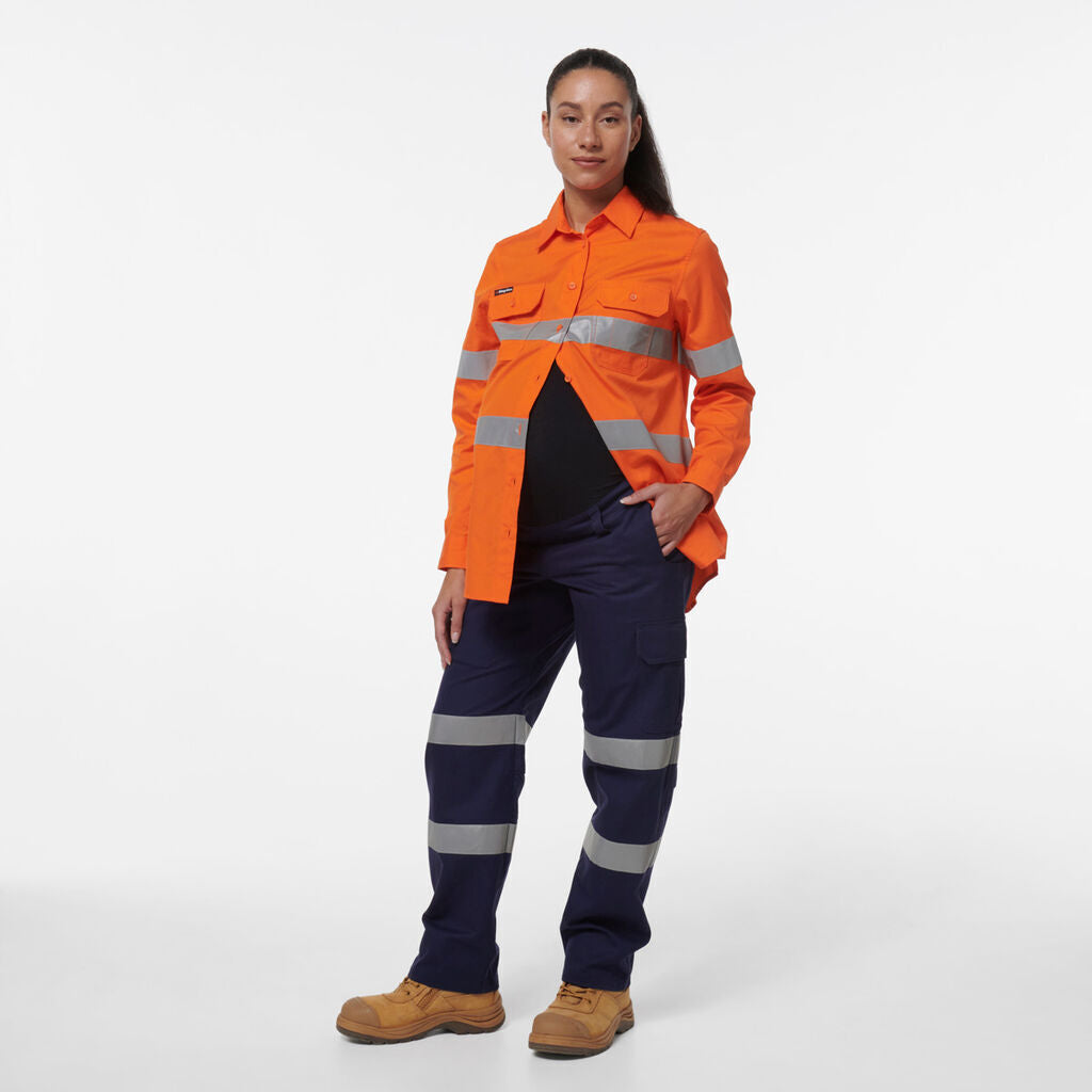 KingGee Womens Safety WorkCool Maternity Reflective Bio Motion Pant K43007- Bannav S Bannav LLC 