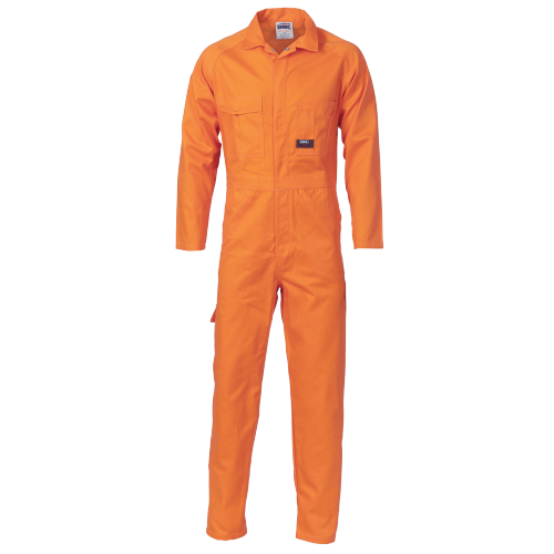 DNC Workwear Mens Cotton Drill Coverall Hi Vis Work Safety Sun Protection 3101- Bannav S Bannav LLC 