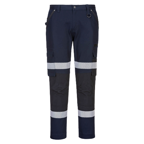 Portwest Slim Fit Stretch Bio Motion Pants HiVistex Pro Reflective Tape MP705- Bannav S Bannav LLC 