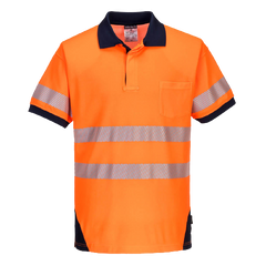 Portwest PW3 Hi-Vis Polo Shirt S/S Breathable 2 Tone Reflective Work Safety T182- Bannav S Bannav LLC 