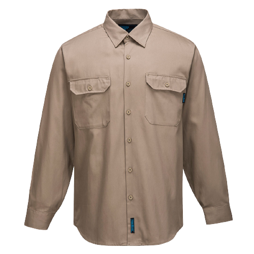 Portwest Adelaide Shirt, Long Sleeve, Regular Weight Button Front Closure MS903- Bannav S Bannav LLC 