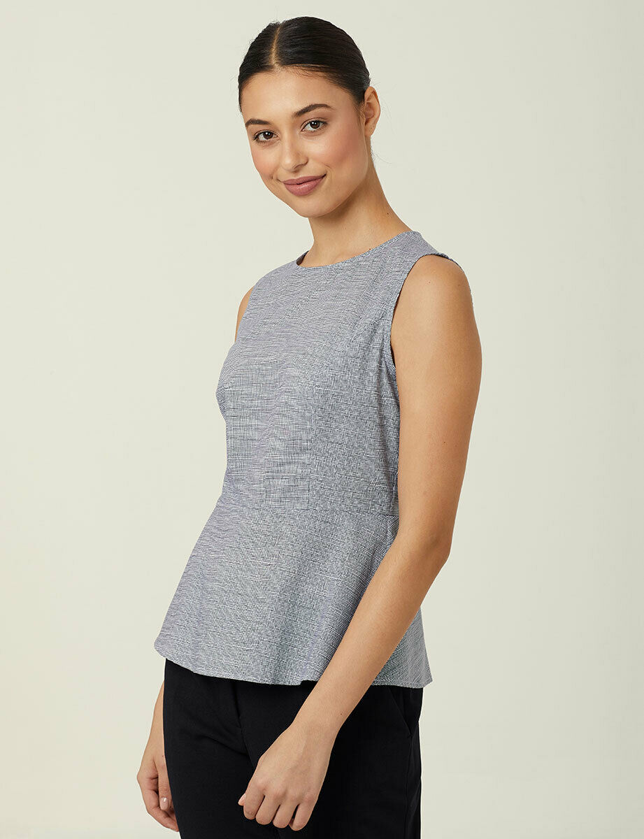 NNT Womens Avignon Abstract Sleeveless Shell Top Flattering Waist Comfort CATUK9- Bannav S Bannav LLC 