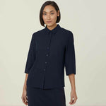 NNT Womens Business Georgie  3/4 Sleeve Pleat Back Formal Shirts Classic CATUKZ- Bannav S Bannav LLC 
