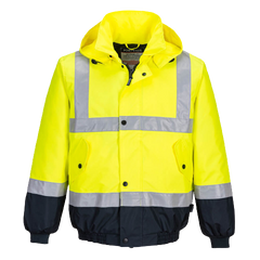 Portwest Hi-Vis Flying Jacket 2 Tone Waterproof Reflective Safety Work MJ204- Bannav S Bannav LLC 