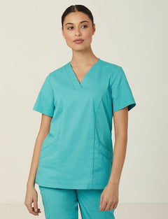 NNT Uniform Womens Next Gen Antibacterial Florence Scrub Top V Neck Nurse CATULM- Bannav S Bannav LLC 