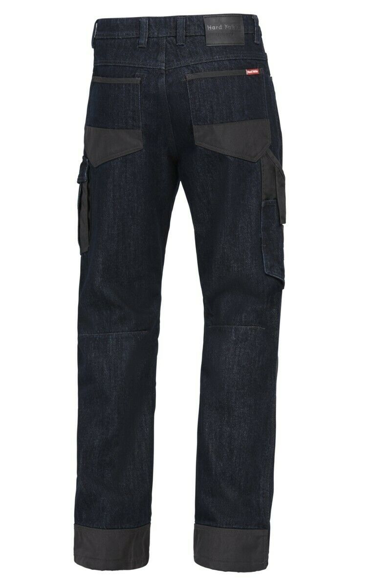 Hard Yakka Legends Denim Work Jeans Cargo Pants Heavy Duty Cordura Y03041- Bannav S Bannav LLC 