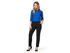 NNT Womens 3/4 Sleeve Pleat Detail Formal Blouse Classic Fit Business CATUDK- Bannav S Bannav LLC 