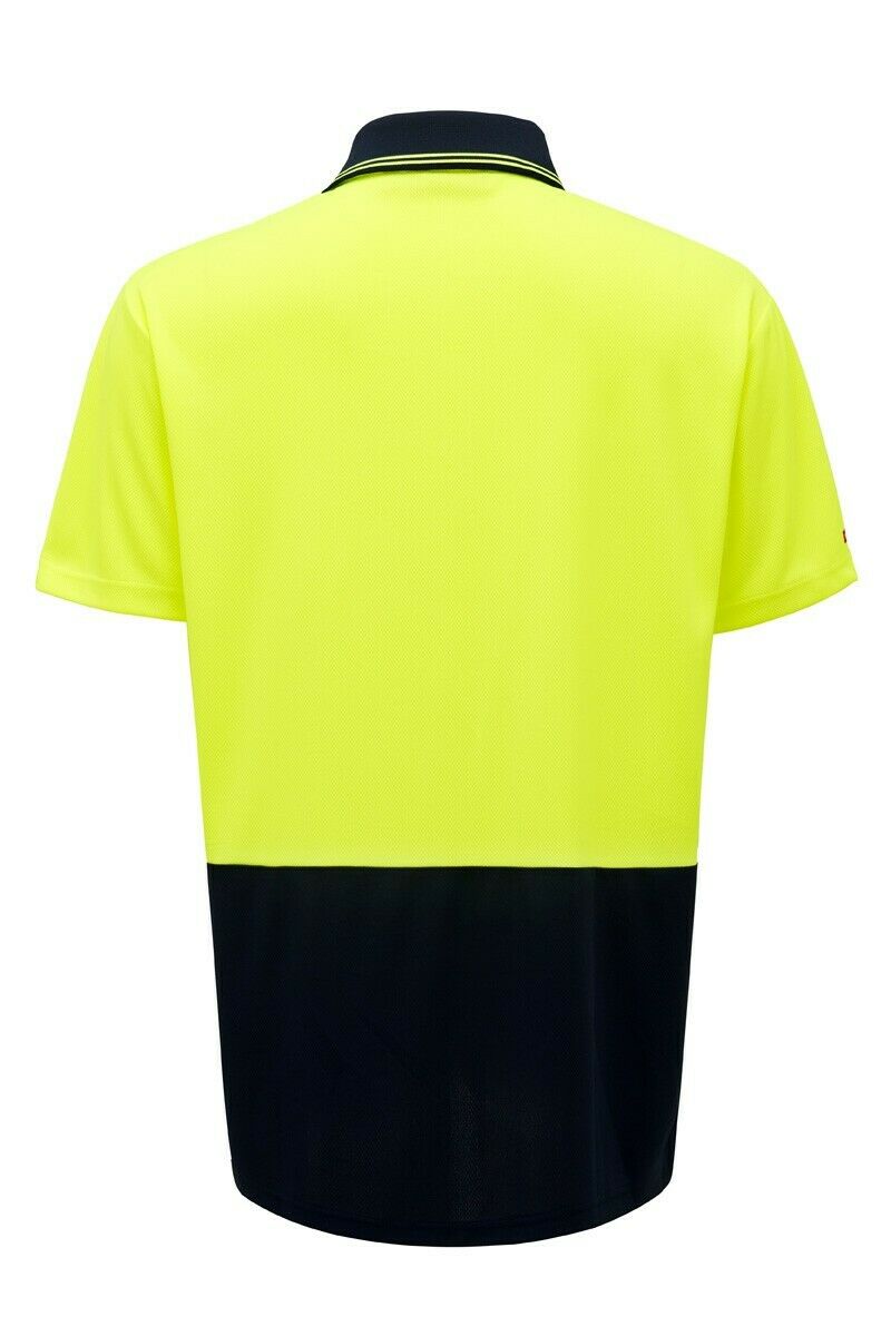 Hard Yakka Core Hi-Vis Micro Safety Cool Polo Work Shirt Tradie S/S Y19605- Bannav S Bannav LLC 