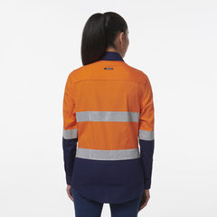KingGee Women Workcool Vented Closed Front Reflective Shirt K44230- Bannav S Bannav LLC 