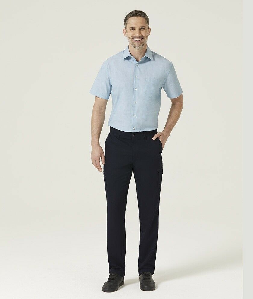 Mens NNT P/V Gaberdine Flex Waist Cargo Pants Navy Slim Leg Business Work CATCKH- Bannav S Bannav LLC 