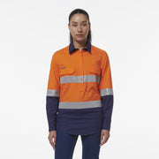 KingGee Women Workcool Vented Closed Front Reflective Shirt K44230- Bannav S Bannav LLC 
