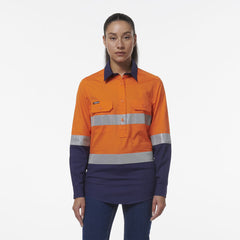 KingGee Women Workcool Vented Closed Front Reflective Shirt K44230- Bannav S Bannav LLC 