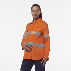 KingGee Womens Safety Workcool Maternity Reflective Two Toned Shirt K44235- Bannav S Bannav LLC 