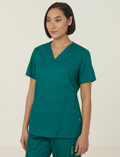 NNT Uniform Womens Next Gen Antibacterial Florence Scrub Top V Neck Nurse CATULM- Bannav S Bannav LLC 